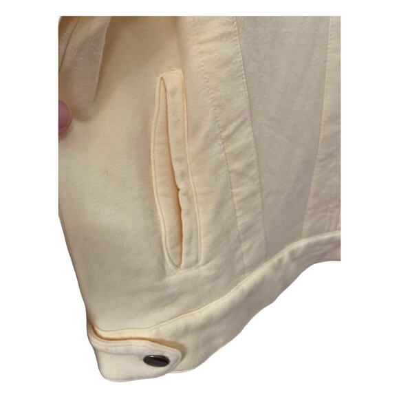 MONROW X REVOLVE Long Sleeve Supersoft Jacket French Terry Buttercream Size M - Picture 10 of 12